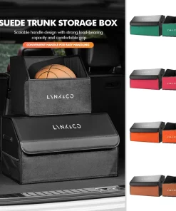 Suede Car Trunk Storage Box Big Capacity Tidying Tool Case For LYNK&CO 01 Phev 02 03 Phev 03+ 05 06 09 PHEV 09 MHEV